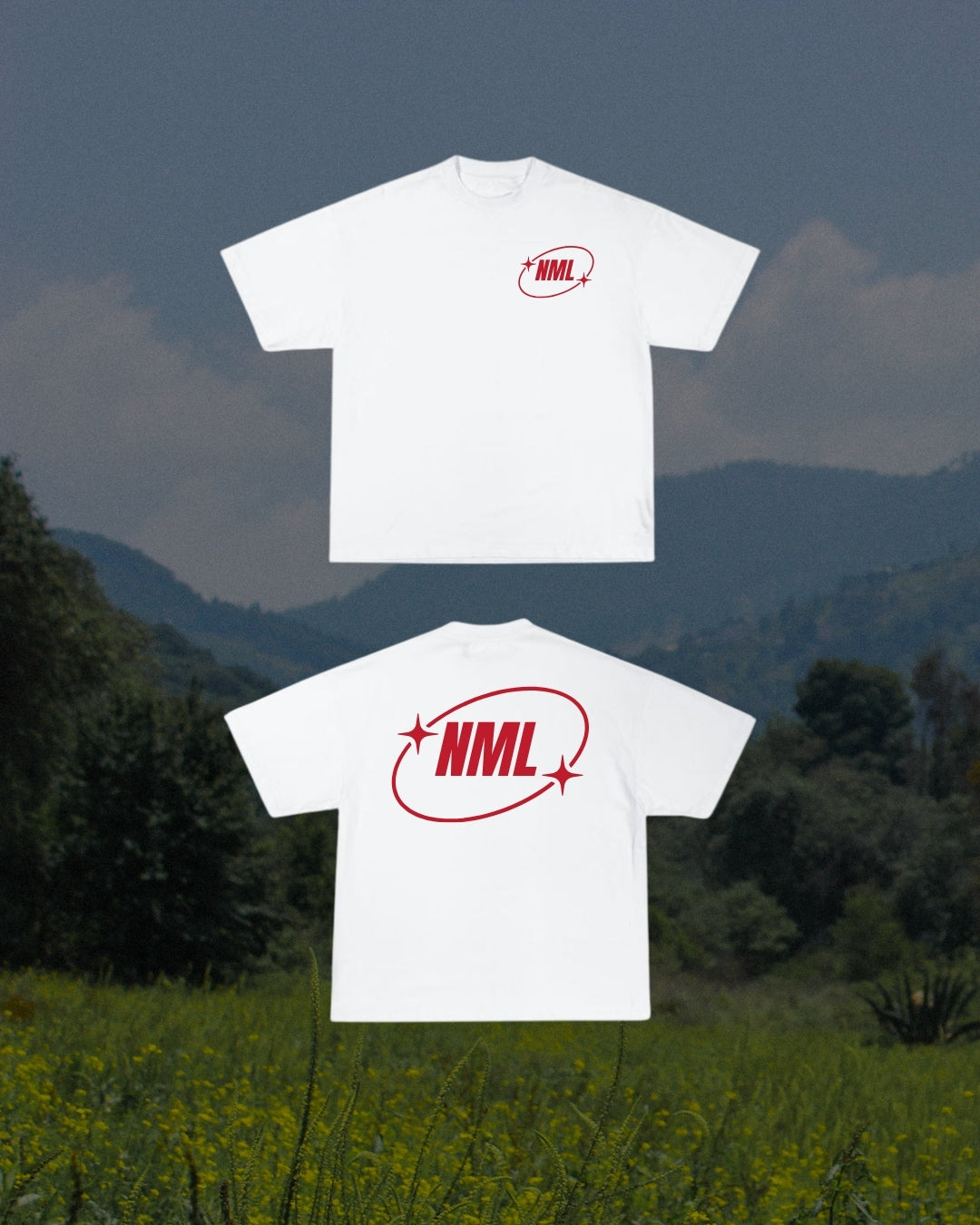 REDGRAFICLOGO" NML OVERSIZE WHITE TEE