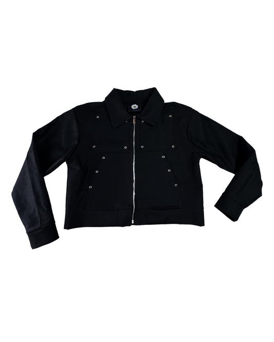 [ ALL BLACK ] CHAMARRA BOXY FIT