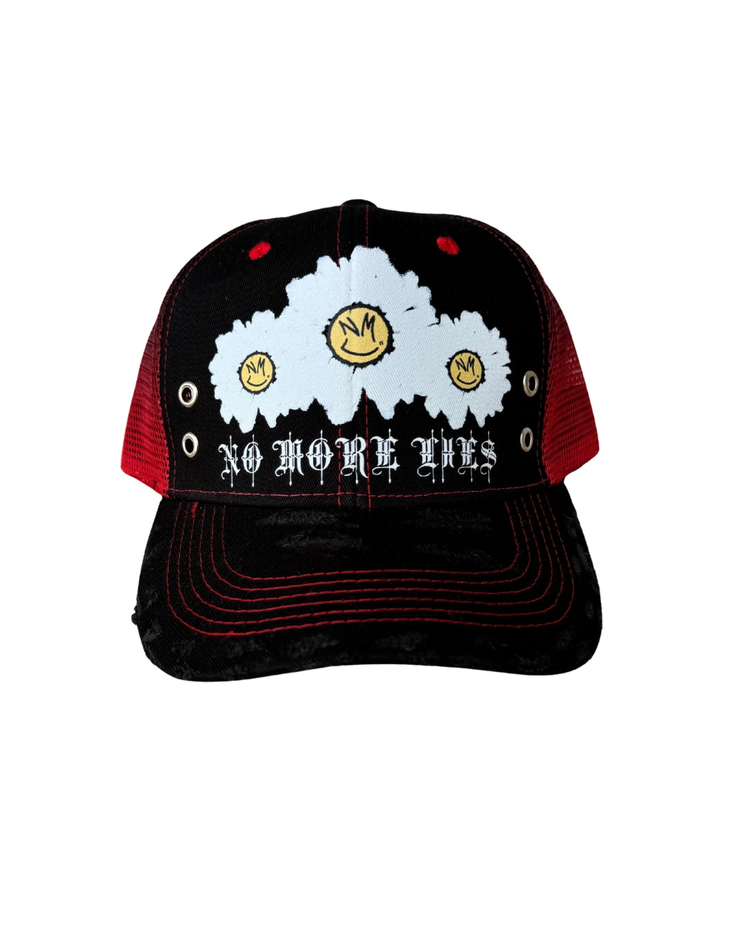 Gorra "Los Tres Deseos" negro con malla degradado