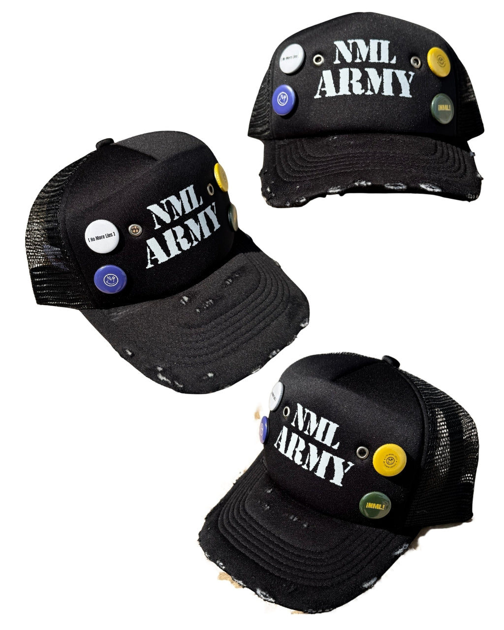 [ NML ARMY ] Playera + Gorra Trucker BLACK"
