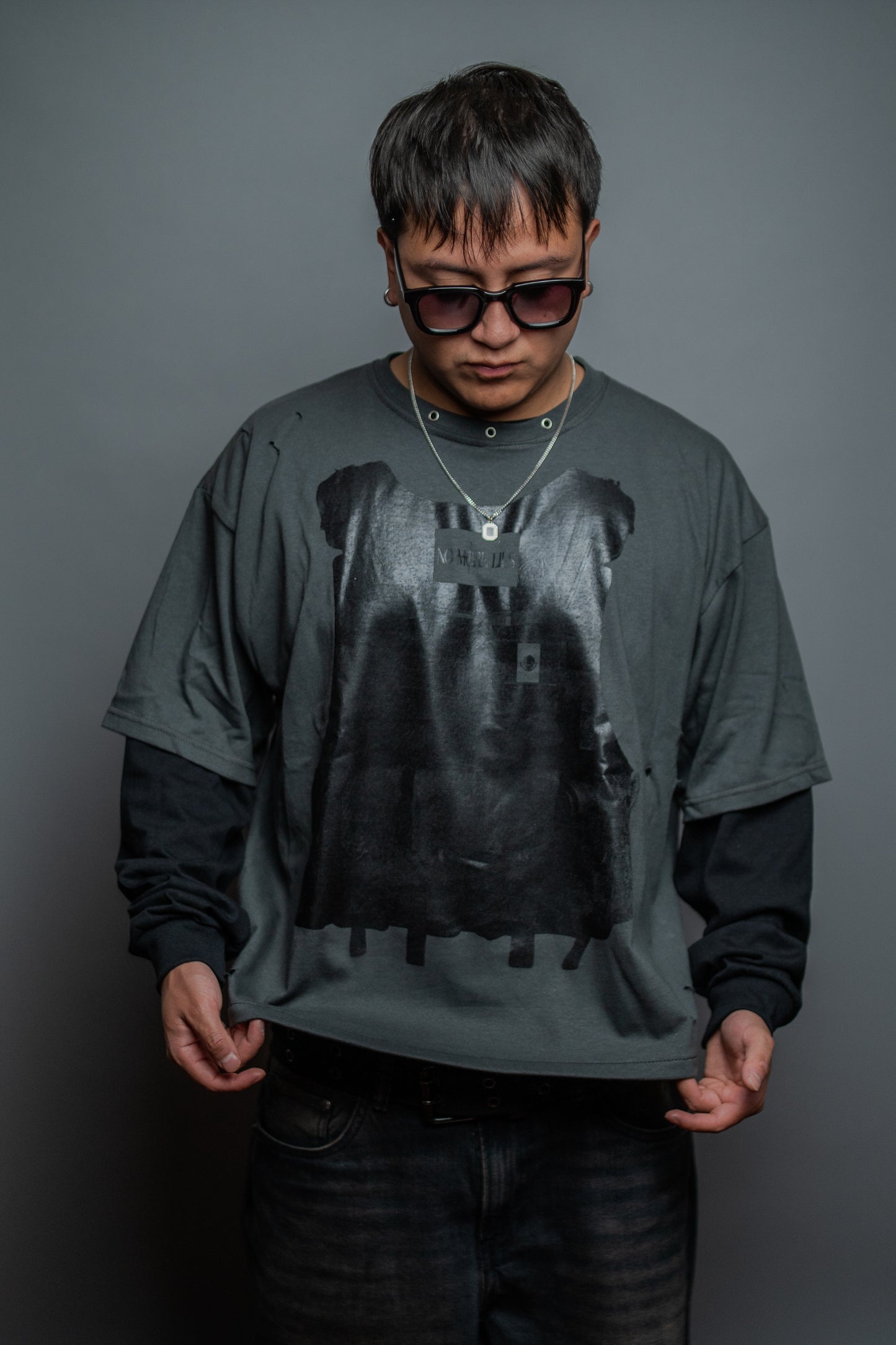 [ NML ARMY ] NO MORE LIES LONG SLEEVE T-SHIRT LADO B