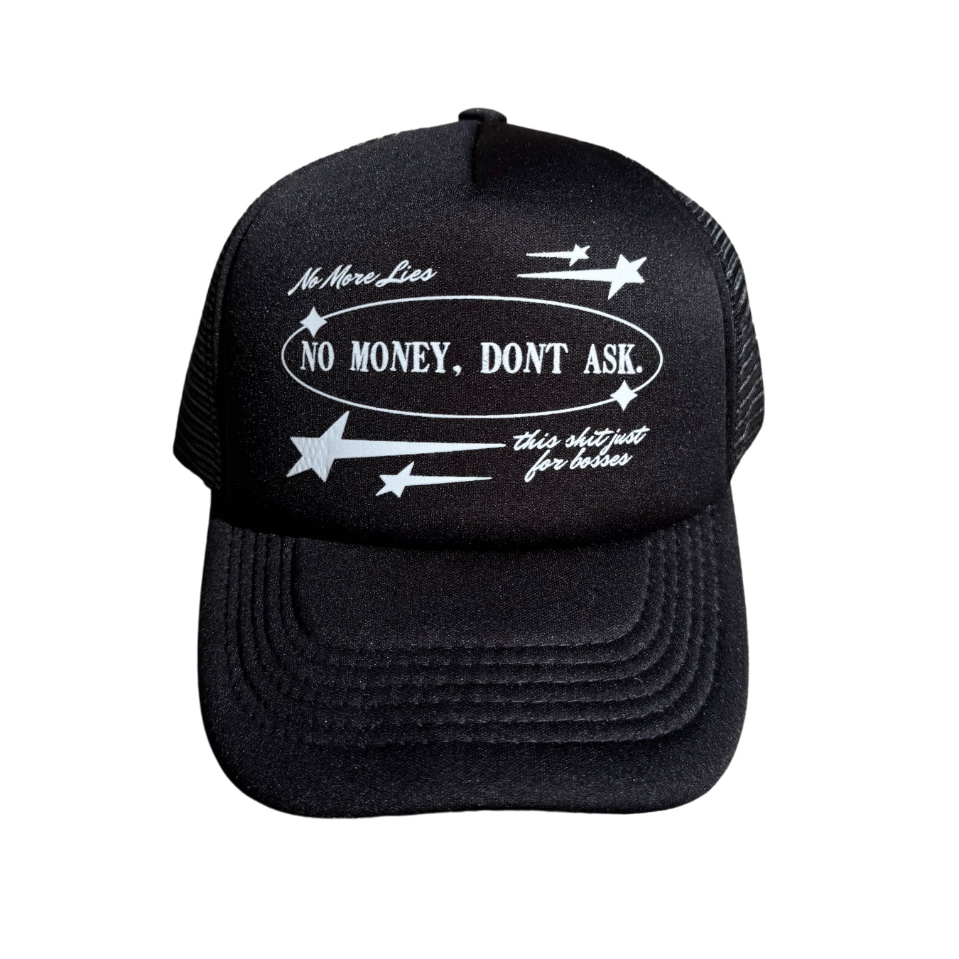 [ NO MONEY DONT ASK ] NO MORE LIES TRUCKER HAT