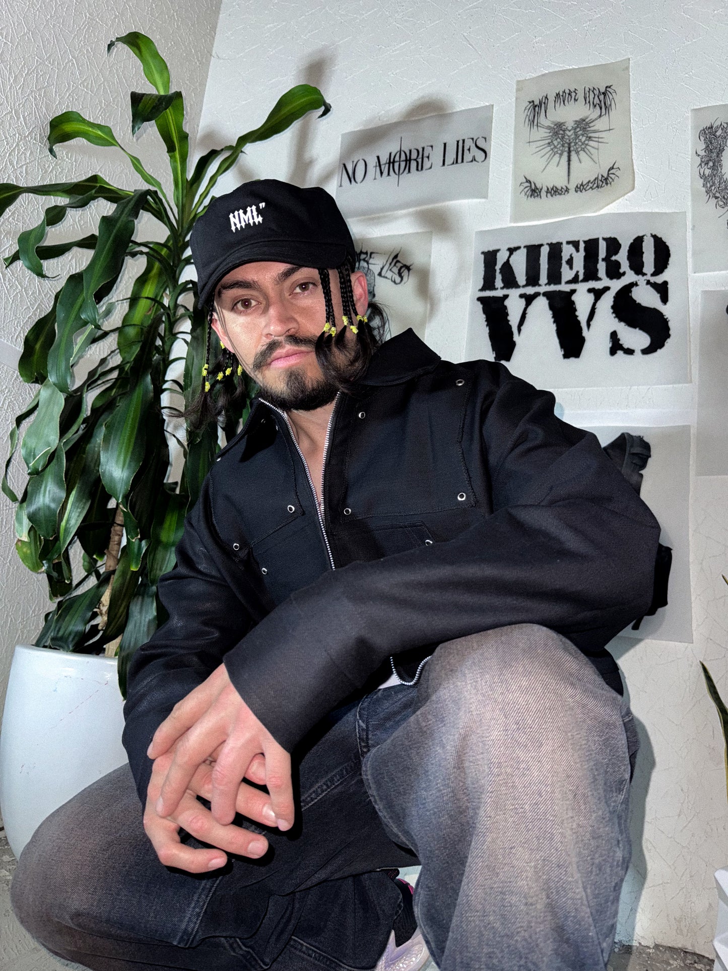 [ ALL BLACK ] CHAMARRA BOXY FIT