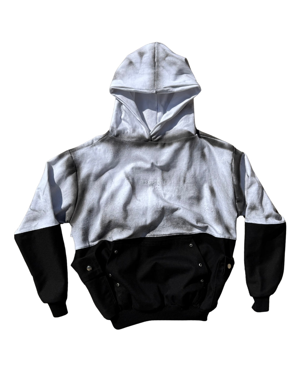 CARGO HOODIE BLACKNWHITE"