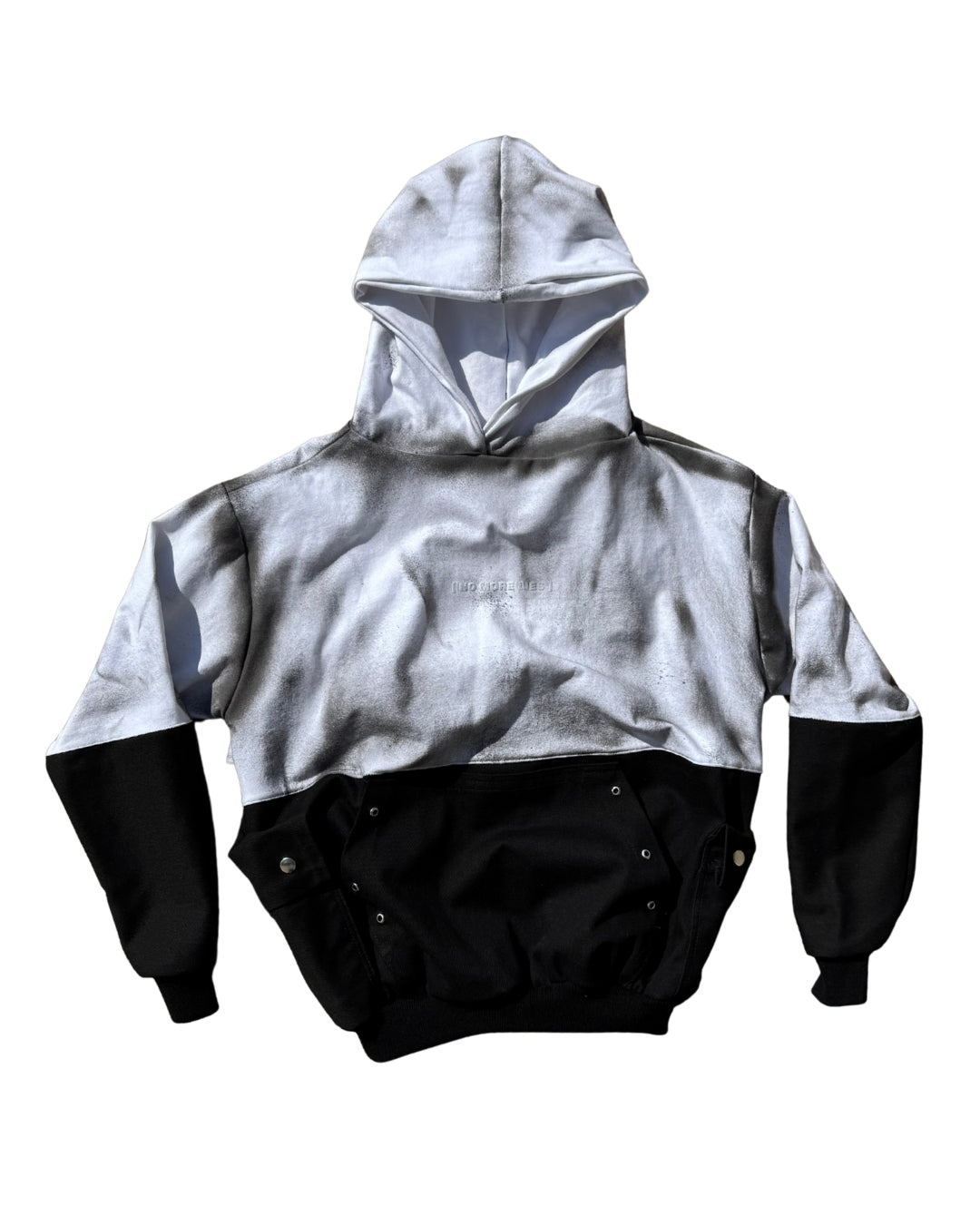 CARGO HOODIE BLACKNWHITE"